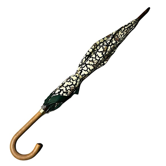 Authentic Vintage Gucci Rare Paisley Equestrian Motif Walking Umbrella - Picture 1 of 15